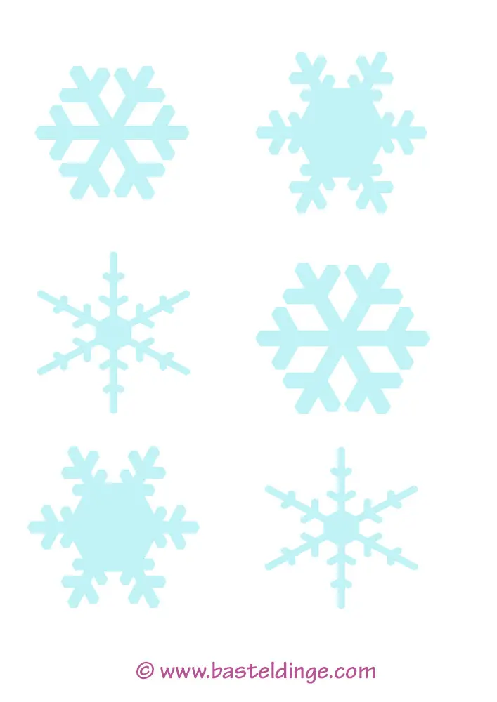 Verschiedene Schneeflocken Vorlagen – Basteldinge