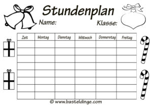 stundenplan-weihnachtsmotive