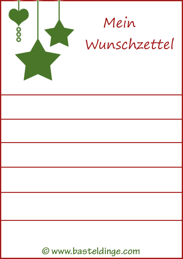 Weihnachten Wunschzettel Zum Ausdrucken Seite 2 Basteldinge