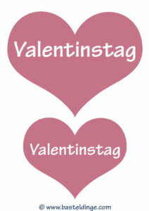 Zwei Valentinstag Herzen in altrosa