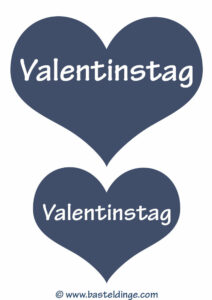 Zwei Valentinstag Herzen in blau