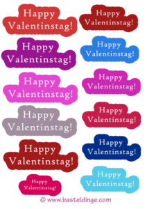 Happy Valentinstag Text bunt