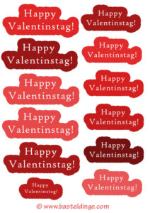 Happy Valentinstag Text rote Töne