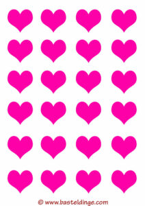 Große pinke Herzen Muster
