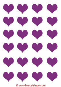 Große violette Herzen Muster