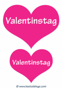 Zwei Valentinstag Herzen in pink