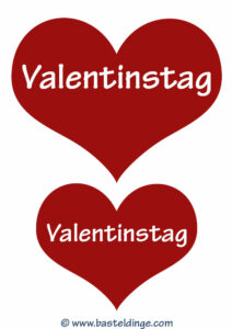 Zwei Valentinstag Herzen in rot