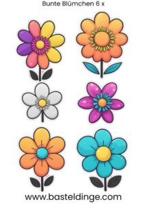 Florale Vielfalt Blumen Aufkleber