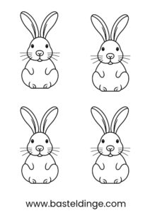 Kleine Osterhase zum ausmalen