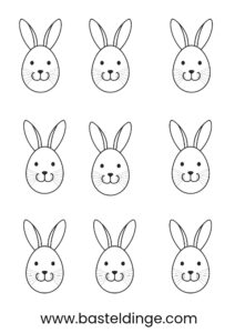 Osterhase lustiges Gesicht zum ausmalen