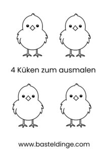 Kleine Küken zum ausmalen
